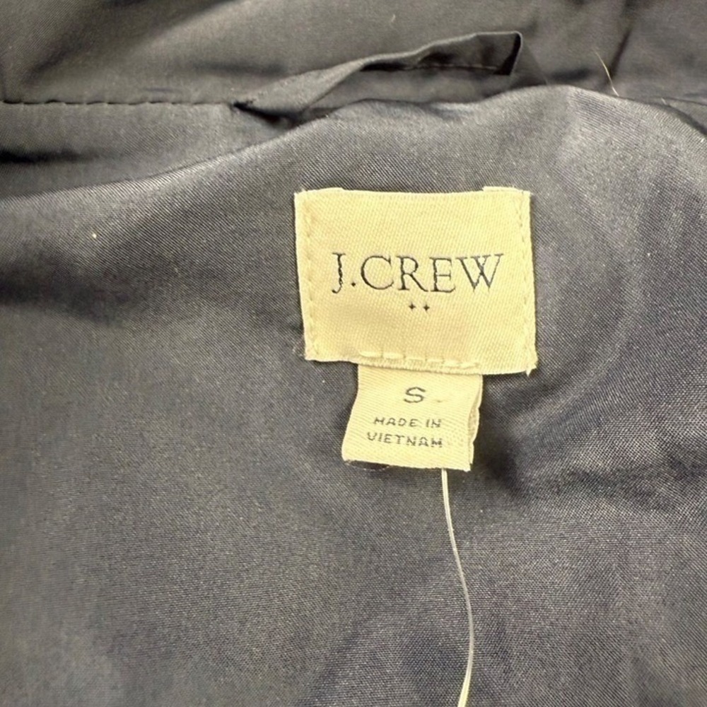 J. Crew Factory Women's Quilted Vest, Navy Blue/Gold NWT Size S Fall/Winter - Picture 5 of 9